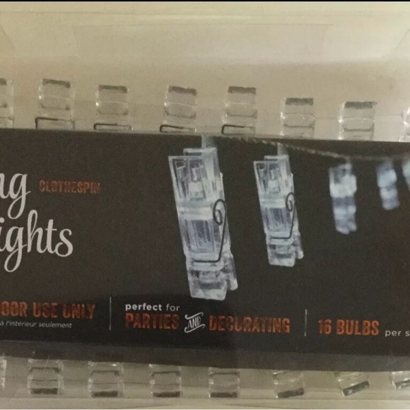 NEW! LED String Light w/16 Clothespins-Hanging Pics/Photos/Art for Dorm,… - Picture 2 of 6